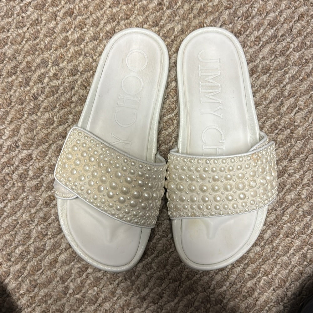 Jimmy Choo Fitz Embellished Slides - image 2